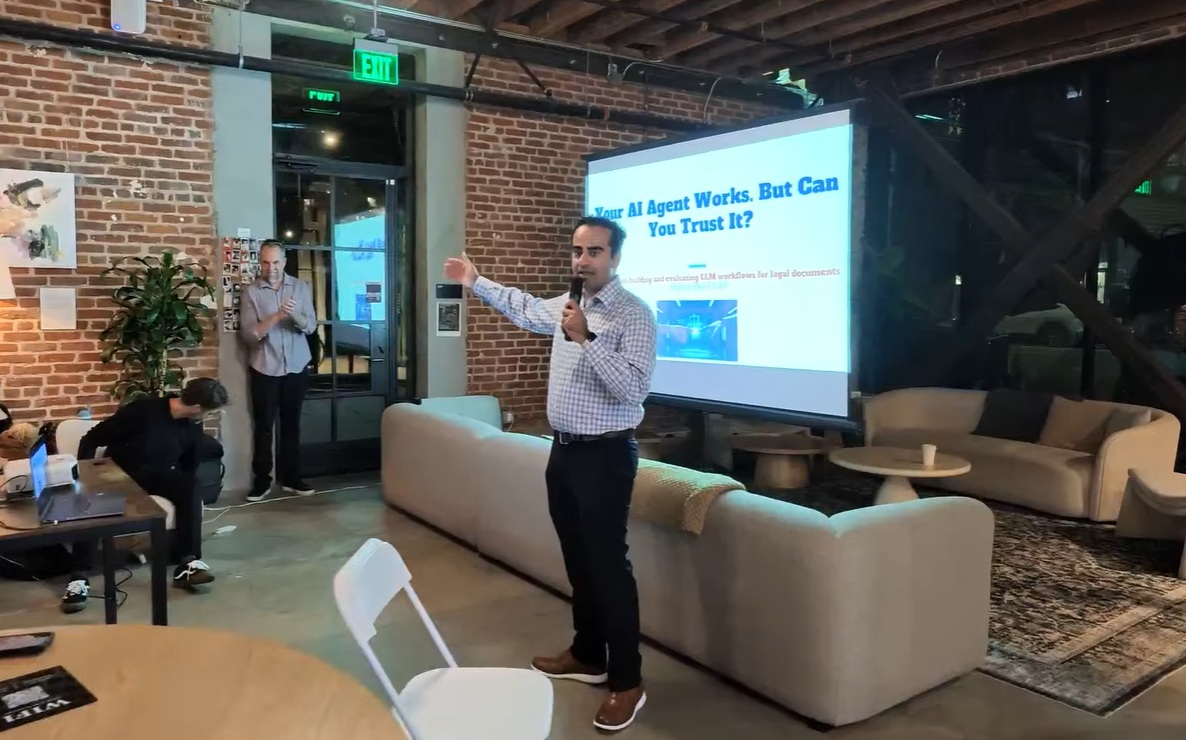 Bobby Latif presenting his Claude setup for a law practice